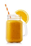 Smoothies made from ripe orange in a glass jar royalty free stock image Smoothies made from ripe orange in a glass jar royalty free stock image