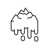 Smältande symbolsvektortecken och symbol som isoleras på vit bakgrund royaltyfri illustrationer Smältande symbolsvektortecken och symbol som isoleras på vit bakgrund royaltyfri illustrationer