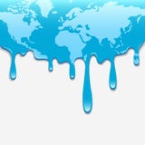Smältande världskarta Begreppsglobal uppvärmning, tar omsorgvärlden Royaltyfri Fotografi Smältande världskarta Begreppsglobal uppvärmning, tar omsorgvärlden Royaltyfri Fotografi