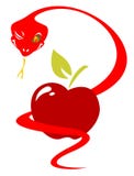 Snake And Apple Royalty Free Stock Photos Snake And Apple Royalty Free Stock Photos