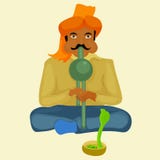 Snake charmer playing the instrument. vector illustration vector illustration Snake charmer playing the instrument. vector illustration vector illustration