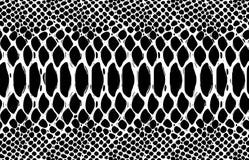 Snake skin pattern texture repeating seamless monochrome black & white. Vector. Texture snake. Fashionable print. Fashion and styl