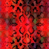 Snake skin texture with colored rhombus. Geometric background. Seamless pattern black red background, colorful psychedelic geomet vector illustration Snake skin texture with colored rhombus. Geometric background. Seamless pattern black red background, colorful psychedelic geomet vector illustration