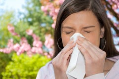 Sneeze Woman Blossom Royalty Free Stock Photo Sneeze Woman Blossom Royalty Free Stock Photo