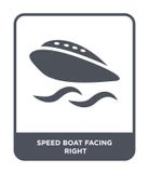 snelheidsboot die juist pictogram in in ontwerpstijl onder ogen zien snelheidsboot die juist die pictogram onder ogen zien op wit vector illustratie snelheidsboot die juist pictogram in in ontwerpstijl onder ogen zien snelheidsboot die juist die pictogram onder ogen zien op wit vector illustratie