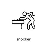 Snooker icon. Trendy modern flat linear vector Snooker icon on w stock illustration Snooker icon. Trendy modern flat linear vector Snooker icon on w stock illustration