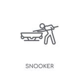 Snooker linear icon. Modern outline Snooker logo concept on whit vector illustration Snooker linear icon. Modern outline Snooker logo concept on whit vector illustration