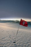 Snow Covered Links Golf Course Flag At Night Royalty Free Stock Photo Snow Covered Links Golf Course Flag At Night Royalty Free Stock Photo