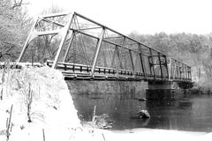 Historic, Snow Covered Truss - Clays Ferry Bridge - Kentucky River - Kentucky stock photos Historic, Snow Covered Truss - Clays Ferry Bridge - Kentucky River - Kentucky stock photos