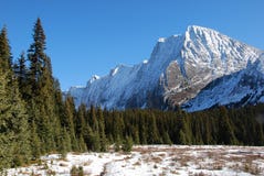 Snow Mountain And Meadow Royalty Free Stock Image Snow Mountain And Meadow Royalty Free Stock Image