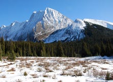 Snow Mountain And Meadow Stock Photos Snow Mountain And Meadow Stock Photos