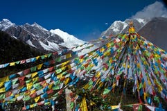 Snow Mountain And Tibet Banner Stock Photography Snow Mountain And Tibet Banner Stock Photography