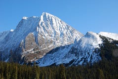 Snow Mountain In Rockies Stock Photos