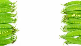 Snow peas or mange-tout, isolated on white background stock photography Snow peas or mange-tout, isolated on white background stock photography