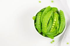 Snow peas or mange-tout, isolated on white background stock photography Snow peas or mange-tout, isolated on white background stock photography