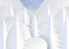 Snow and pine trees on winter season landscape background vector illustration Snow and pine trees on winter season landscape background vector illustration
