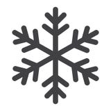 Snowflake glyph icon, New year and Christmas Stock Image Snowflake glyph icon, New year and Christmas Stock Image