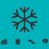 Snowflake icon flat vector illustration Snowflake icon flat vector illustration