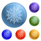 Snowflake icons set vector vector illustration Snowflake icons set vector vector illustration