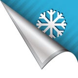 SNowflake or winter corner tab stock illustration SNowflake or winter corner tab stock illustration