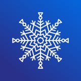 Snowflake ενιαίο εικονίδιο στην μπλε διανυσματική απεικόνιση απεικόνιση αποθεμάτων Snowflake ενιαίο εικονίδιο στην μπλε διανυσματική απεικόνιση απεικόνιση αποθεμάτων