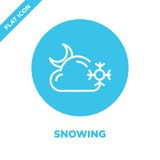 snowing icon vector from weather collection. Thin line snowing outline icon vector illustration. Linear symbol for use on web and vector illustration snowing icon vector from weather collection. Thin line snowing outline icon vector illustration. Linear symbol for use on web and vector illustration