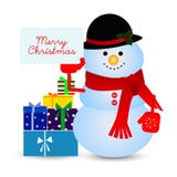 Snowman in a hat royalty free illustration Snowman in a hat royalty free illustration
