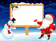 Snowman and Santa Claus Royalty Free Stock Photography Snowman and Santa Claus Royalty Free Stock Photography