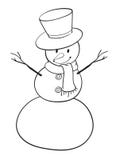 Snowman Sketch Stock Images