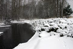 Snowy-Fluss. lizenzfreie stockbilder Snowy-Fluss. lizenzfreie stockbilder