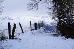 Snowy landscape royalty free stock photo Snowy landscape royalty free stock photo