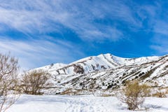 Snowy mountains with blue sky royalty free stock images Snowy mountains with blue sky royalty free stock images
