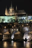 Snowy Prague Gothic Castle On The River Vltava Wit Royalty Free Stock Photography Snowy Prague Gothic Castle On The River Vltava Wit Royalty Free Stock Photography