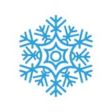 Snöflingavinter som isoleras på vit bakgrund Blå symbolskontur vektorillustration för juldesign nytt teckenår Symb Royaltyfri Foto Snöflingavinter som isoleras på vit bakgrund Blå symbolskontur vektorillustration för juldesign nytt teckenår Symb Royaltyfri Foto
