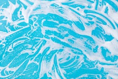 Soap Foam On A Blue Background Royalty Free Stock Images