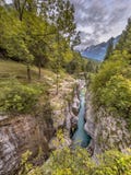 Soca flodklyfta Slovenien royaltyfri fotografi Soca flodklyfta Slovenien royaltyfri fotografi