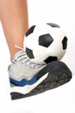 Soccer Ball On Rubber Shoes Royalty Free Stock Photos Soccer Ball On Rubber Shoes Royalty Free Stock Photos