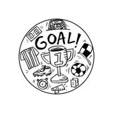Soccer doodle illustration. Royalty Free Stock Photos Soccer doodle illustration. Royalty Free Stock Photos