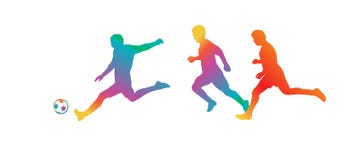 Soccer Players Silhouettes Championship world cup 2019 football royalty free illustration Soccer Players Silhouettes Championship world cup 2019 football royalty free illustration