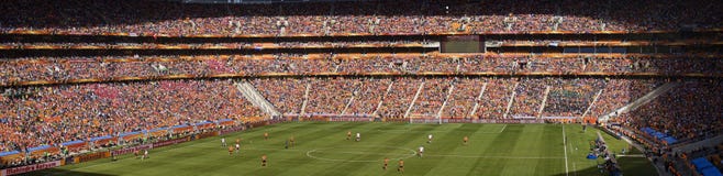 Soccer Supporters Panoramic - FIFA WC royalty free stock images Soccer Supporters Panoramic - FIFA WC royalty free stock images