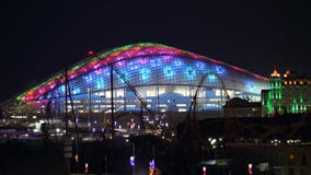 Sochi Fisht arena night panoramic 16:9 horizontal Stock Photos Sochi Fisht arena night panoramic 16:9 horizontal Stock Photos
