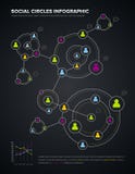 Social circles infographic. Social media circles infographic and design elements Social circles infographic. Social media circles infographic and design elements