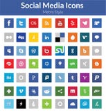 Social Media Icons (Metro Style) Royalty Free Stock Image