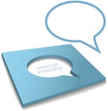 Social Media Speech Bubble box cut out royalty free illustration Social Media Speech Bubble box cut out royalty free illustration