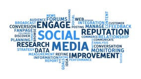 Social media word cloud. Stock Photo Social media word cloud. Stock Photo