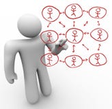 Social Network Person Drawing on Glass Board vector illustration Social Network Person Drawing on Glass Board vector illustration