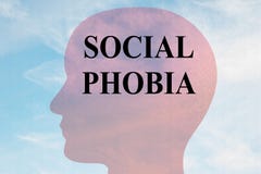 SOCIAL PHOBIA concept vector illustration SOCIAL PHOBIA concept vector illustration