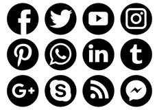 Sociala massmediasymboler royaltyfri illustrationer Sociala massmediasymboler royaltyfri illustrationer