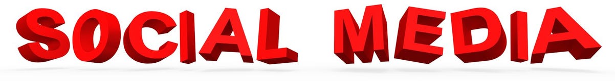 Sociala medel i 3D stock illustrationer Sociala medel i 3D stock illustrationer