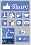 Sociale Media zoals Pictogrammen royalty-vrije illustratie Sociale Media zoals Pictogrammen royalty-vrije illustratie